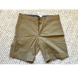 J. Crew Men’s 9" Stretch Chino Shorts - Dark Khaki - Size 34 NWT
